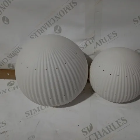 K BY KELLY HOPPEN SET OF CERAMIC LIGHT UP ORNAMENTS