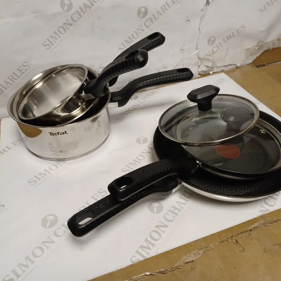 TEFAL COMFORT MAX STAINLESS STEEL POTS AND PANS INDUCTION SET