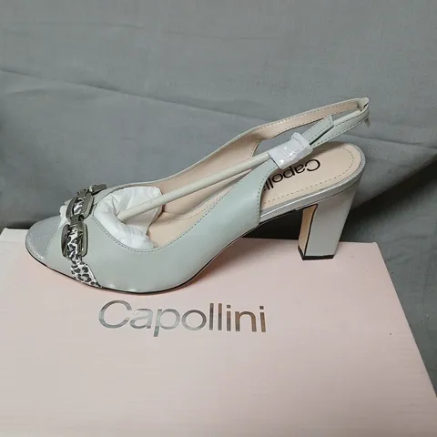 CAPOLLINI CARMEN SLING SANDALS – GREY, UK 7.5 (EU 40)