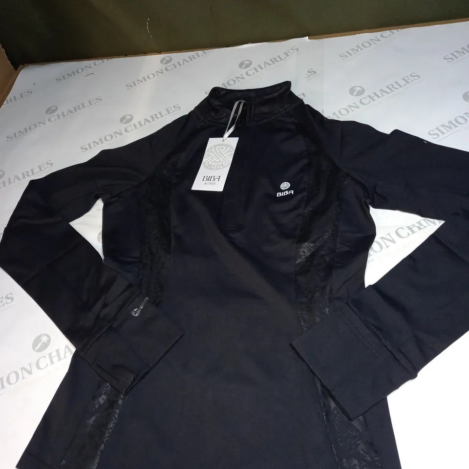 BIBA ACTIVE 1/4 ZIP JACKET SIZE 10