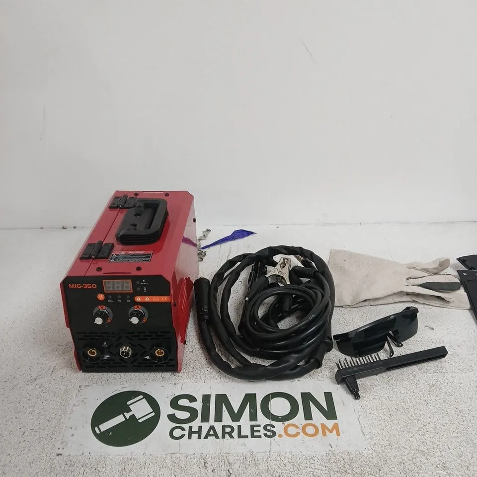 MIG/MMA WELDING INVERTER MIG-350 – RED WITH CABLES, TORCH & MANUAL