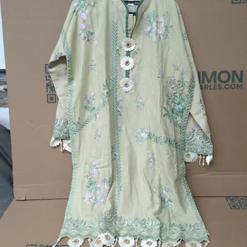 SANA SAFINAZ MUZLIN WINTER COLLECTION SHIRT IN BEIGE - SMALL