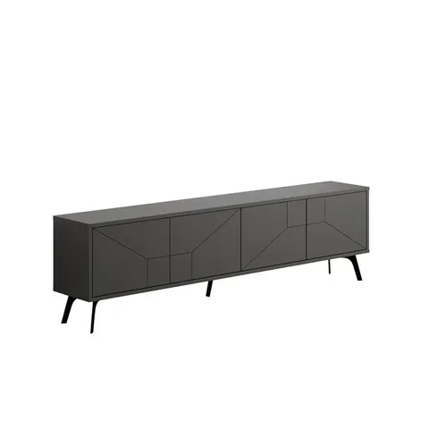 BOXED DUNE MODERN TV STAND - ANTHRACITE (2 BOXES)