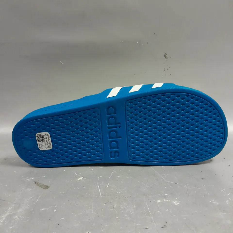 ADIDAS THREE STRIPE SLIDERS IN BLUE - 11