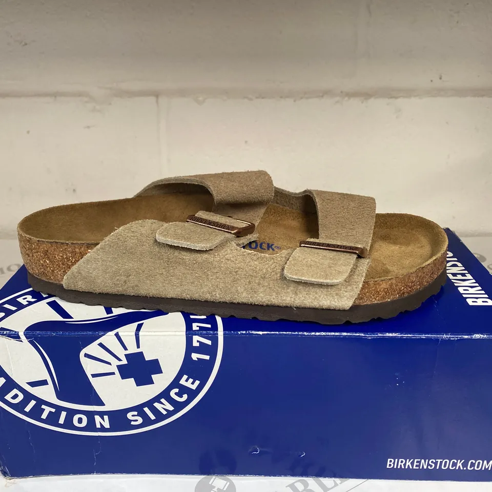 BOXED PAIR OF BIRKENSTOCK SANDALS SIZE 39