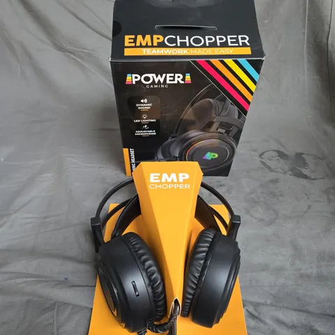 BOXED JUICE POWER EMP CHOPPER GAMING HEADSET IN BLACK