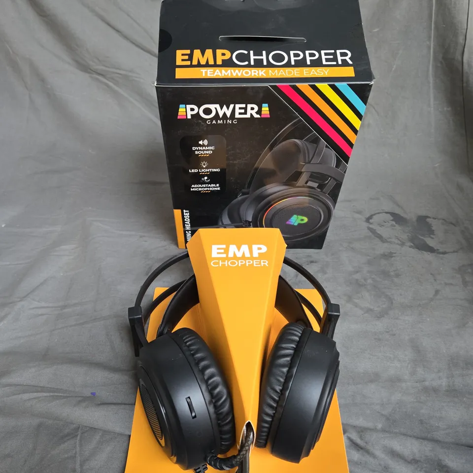 BOXED JUICE POWER EMP CHOPPER GAMING HEADSET IN BLACK