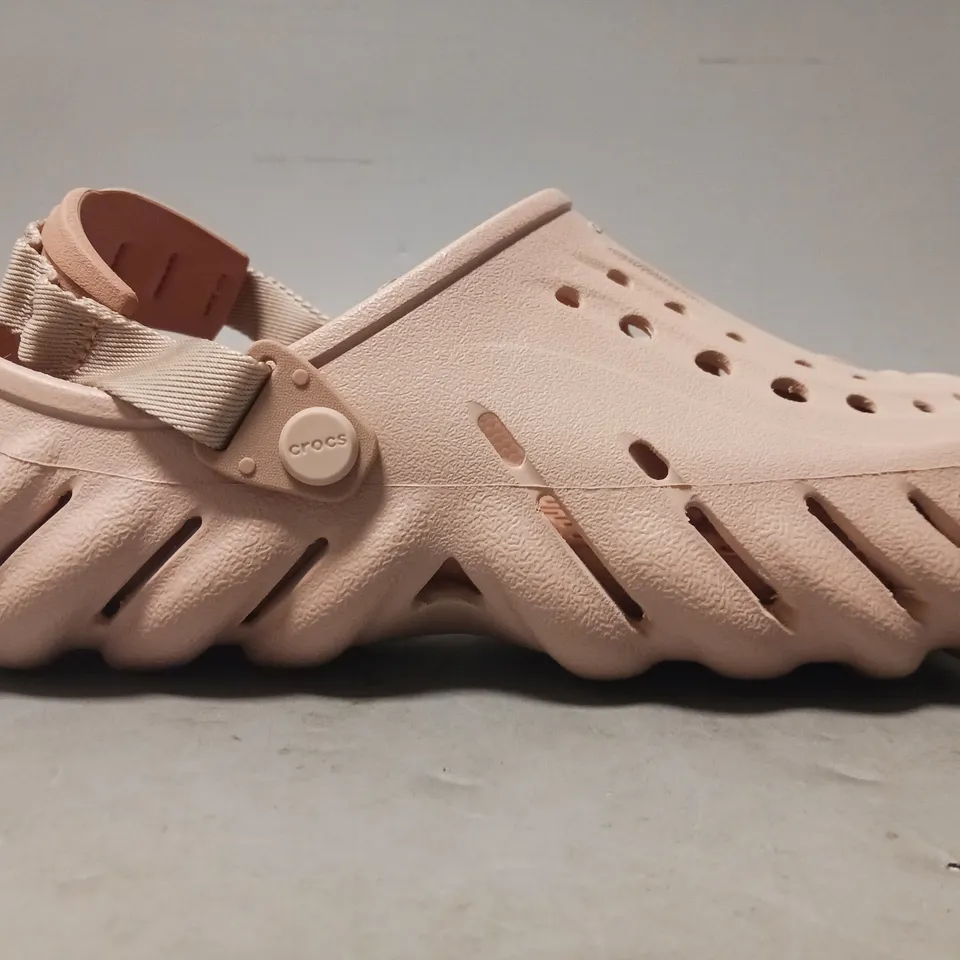 PAIR OF CROCS ECHO CLOGS IN PINK UK SIZE M6/W7