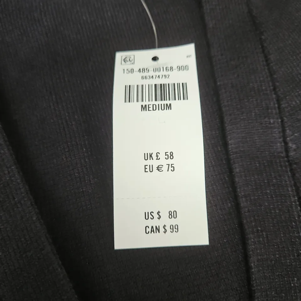 ABERCROMBIE & FITCH KNIT CARDIGAN – MEDIUM, BLACK