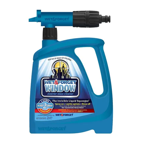 WET AND FORGET EXTERIOR WINDOW CLEANER 2L WITH REACH NOZZLE