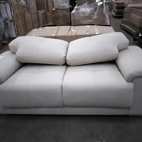 UNBOXED 2 SEATER CREAM SOFA - INCOMPLETE