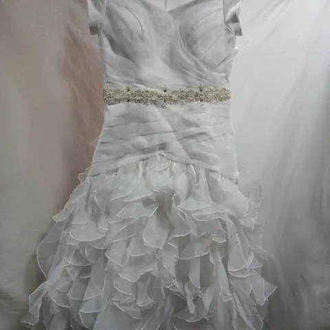 BERKETEX BRIDE 42107M WEDDING DRESS, WHITE - SIZE 8