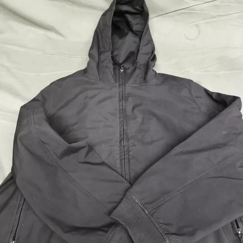 C.P. COMPANY HOODED JACKET – BLACK - SIZE UNSPECIFIED 