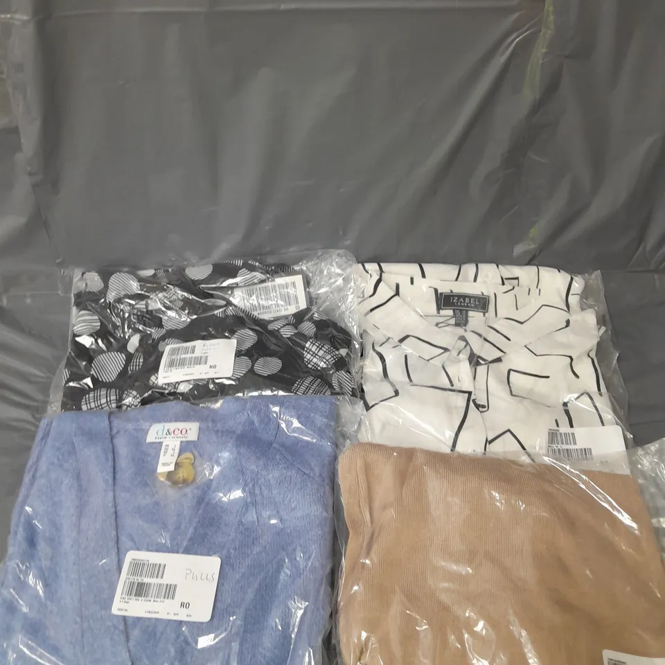 APPROXIMATELY 10 LADIES CLOTHING ITEMS TO INCLUDE CARDIGAN, JUMPERS AND SHIRTS VARIOUS COLOURS, SIZES AND STYLES