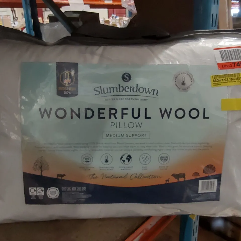 BAGGED SLUMBERDOWN WONDERFUL WOOL PILLOW