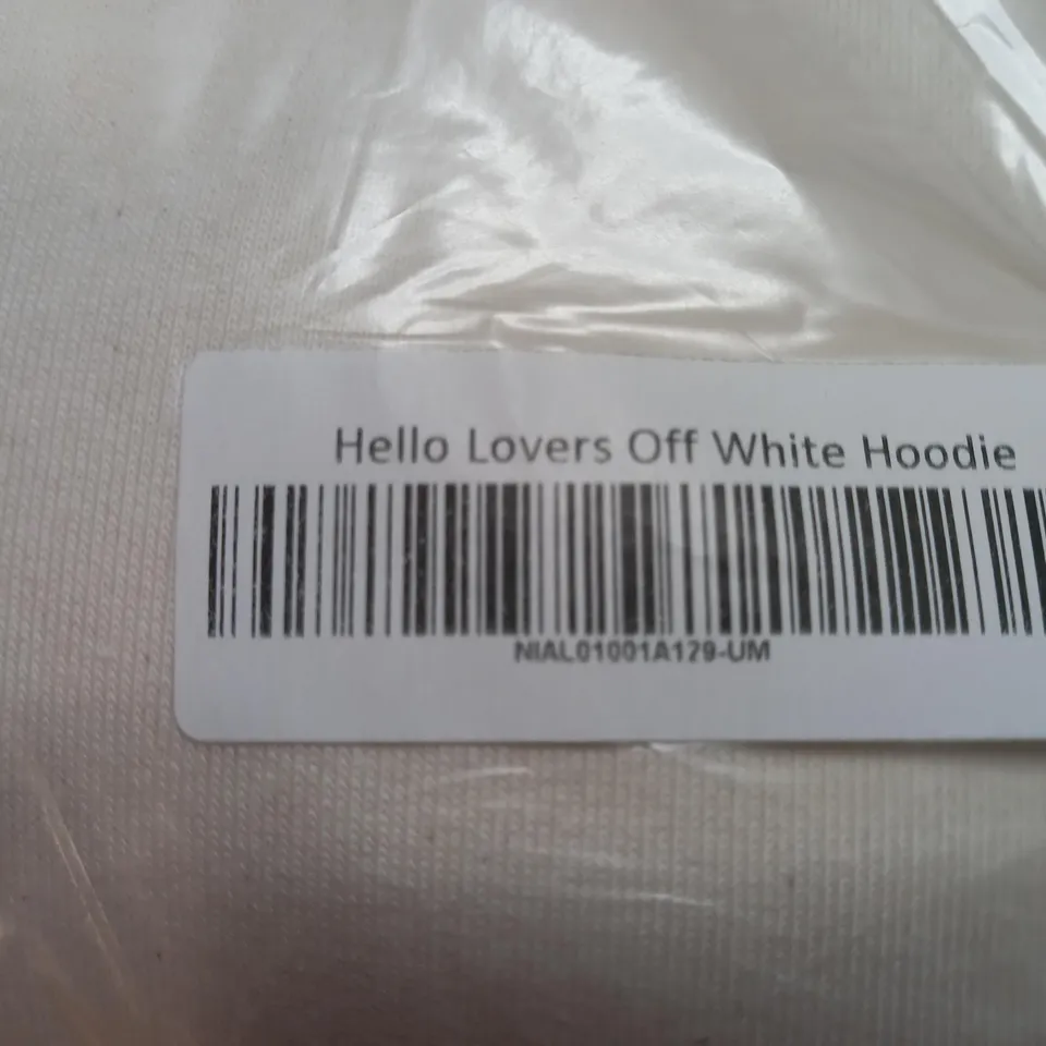 PACKAGED NIALL HORAN WELLO LOVERS OFF WHITE HOODIE