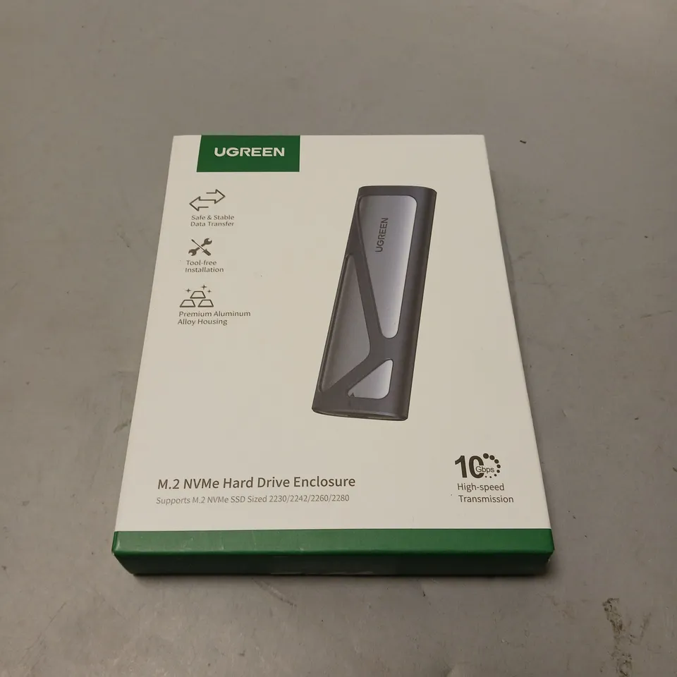 BOXED SEALED UGREEN M.2 NVME HARD DRIVE ENCLOSURE 