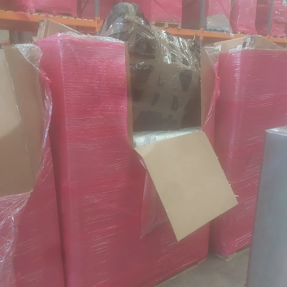 PALLET OF ASSORTED HOUSEHOLD GOODS AND PRODUCTS TO INCLUDE; MATTRESSES, BABY PLAYPEN, AIR PURIFIER ETC