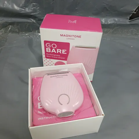 BOXED MAGNITONE GO BARE RECHARGEABLE MINI LADY SHAVER 