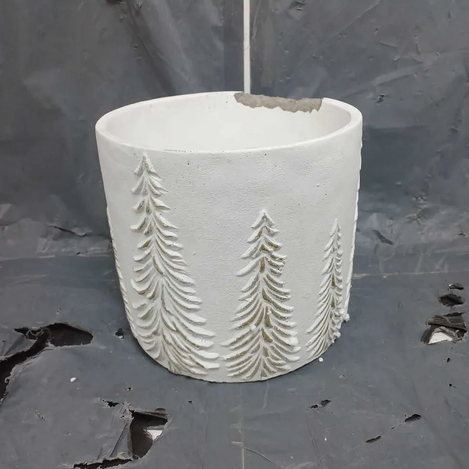 FOREST PLANTER WHITE & GOLD 185X185X170MM