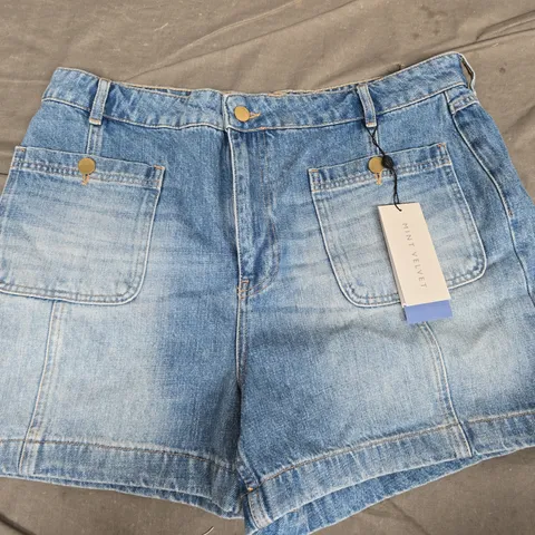 MINT VELVET INDIGO POCKET SHORTS - UK 16