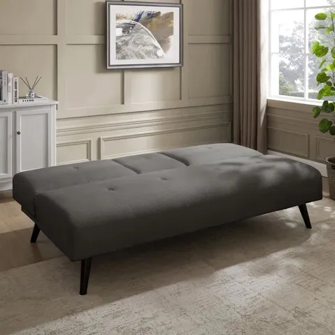 BOXED HUNTER DARK GREY LINEN SOFA BED