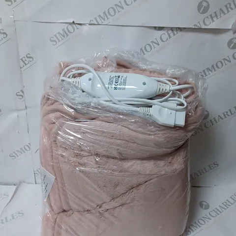 BOXED COZEE HOME HEATED BLANKET IN PINK