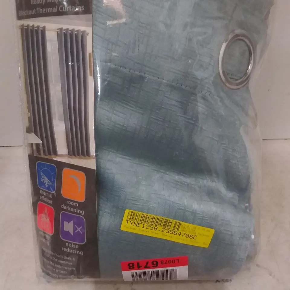 ENHANCED LIVING BLOCKOUT THERMAL CURTAINS COLOUR: BLUE