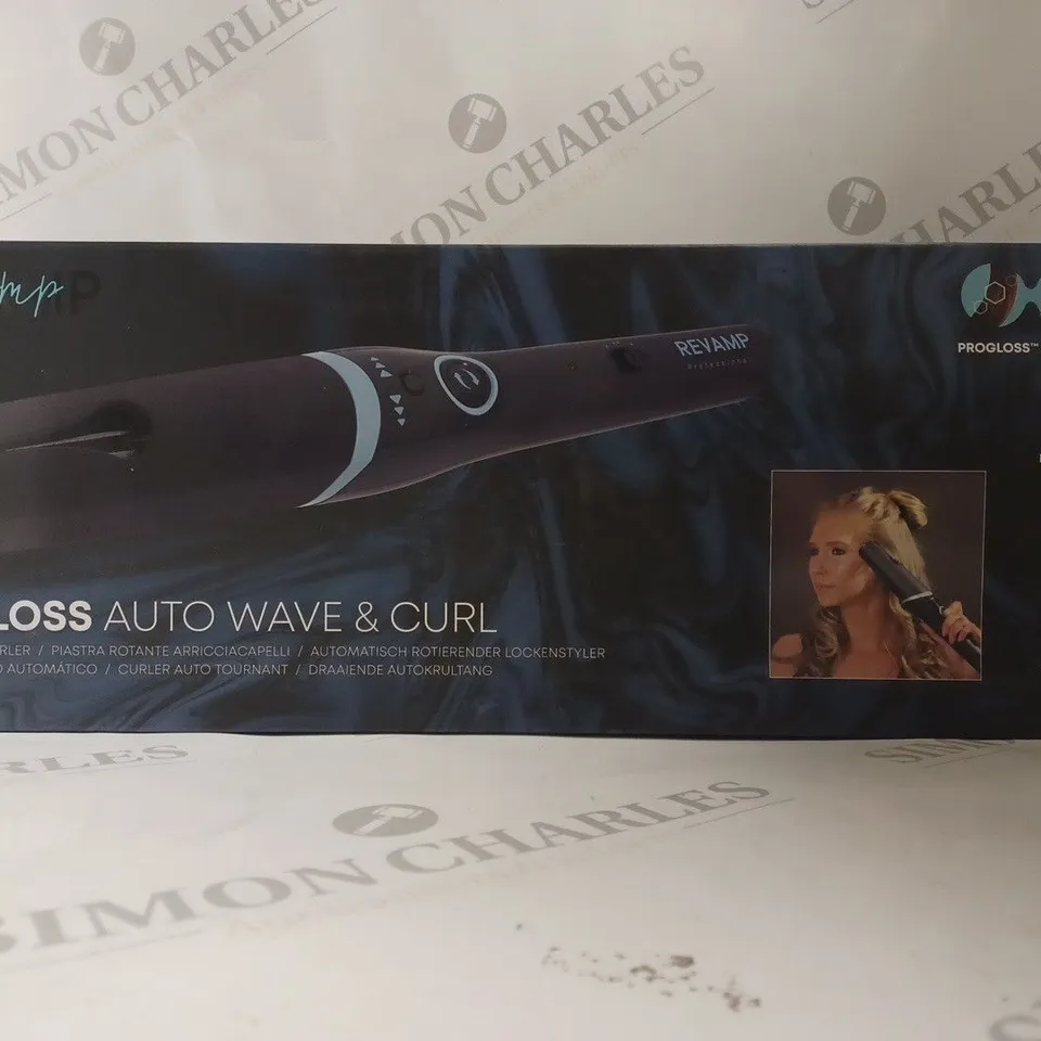 BOXED REVAMP PROGLOSS AUTO WAVE & CURL AUTO ROTATING CURLER