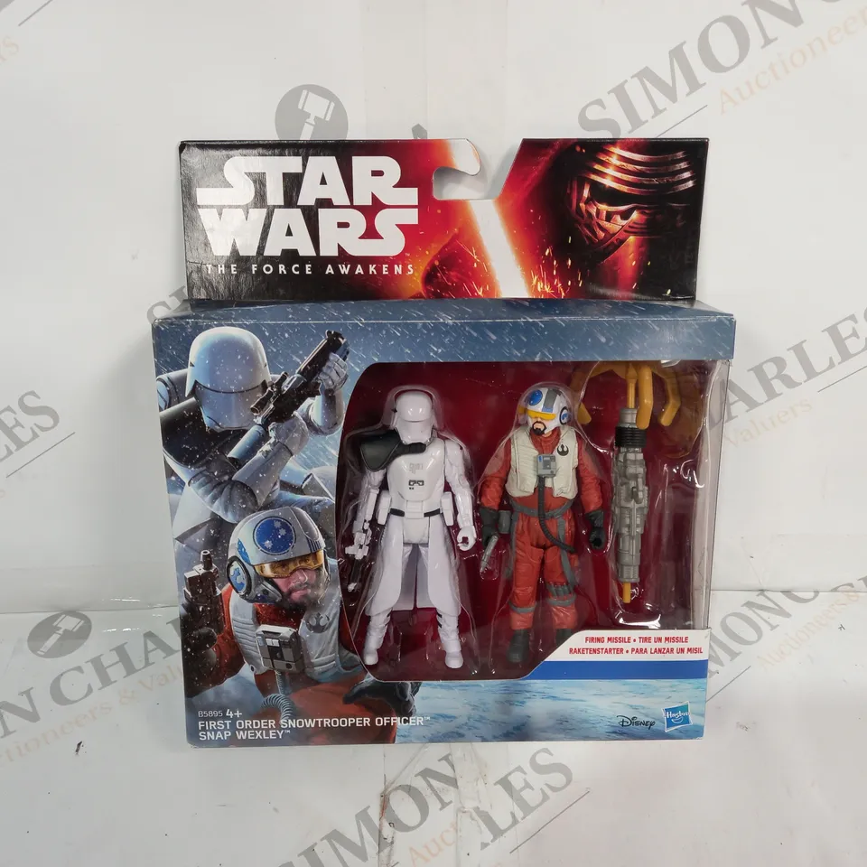 BOXED STAR WARS FIRST ORDER SNOWTROOPER OFFICER AND SNAP WEXLEY