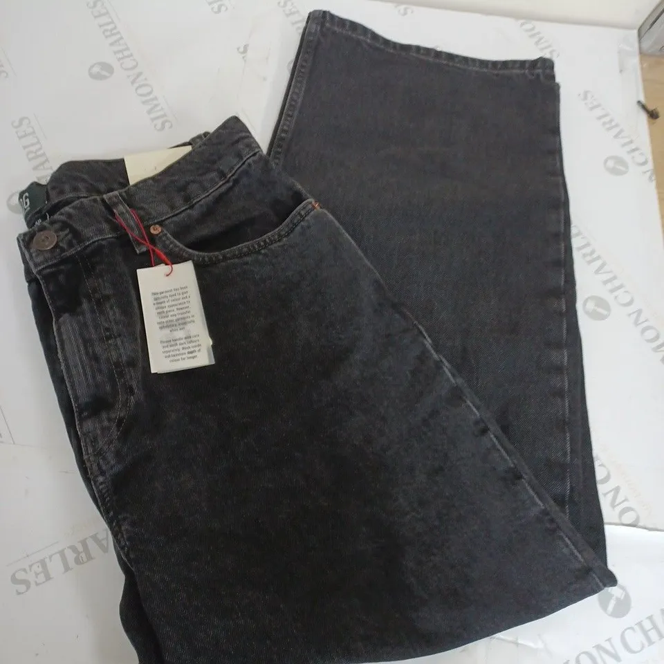 BOG BLACK WIDE LEG DENIM JEANS SIZE 32/30