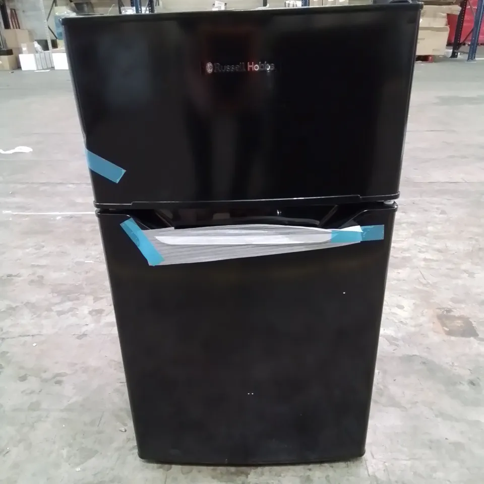 RUSSELL HOBBS 48CM WIDE UNDER COUNTER FREESTANDING FRIDGE FREEZER IN BLACK -COLLECTION ONLY-