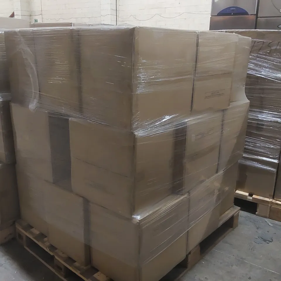 PALLET CONTAINING APPROXIMATELY 70 MARISSA CHROME TOUCH TABLE LAMP WHITE SHADE EURO PLUG