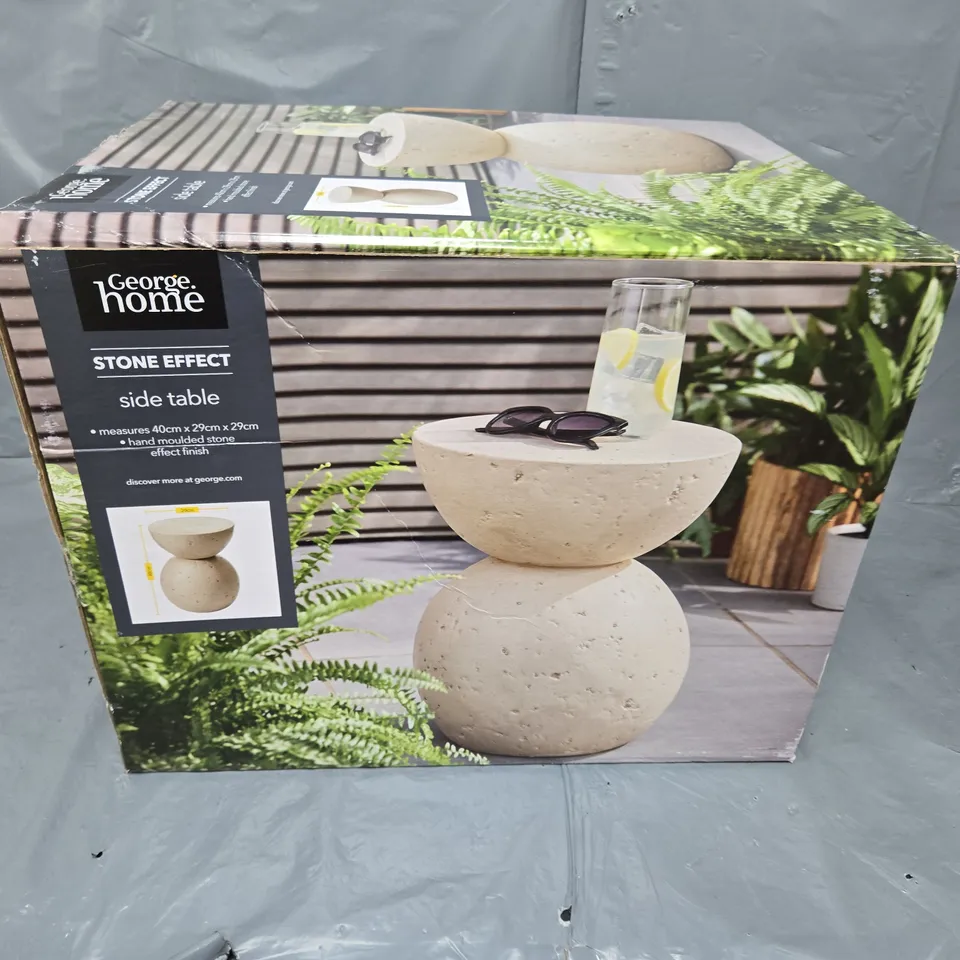 STONE EFFECT SIDE TABLE
