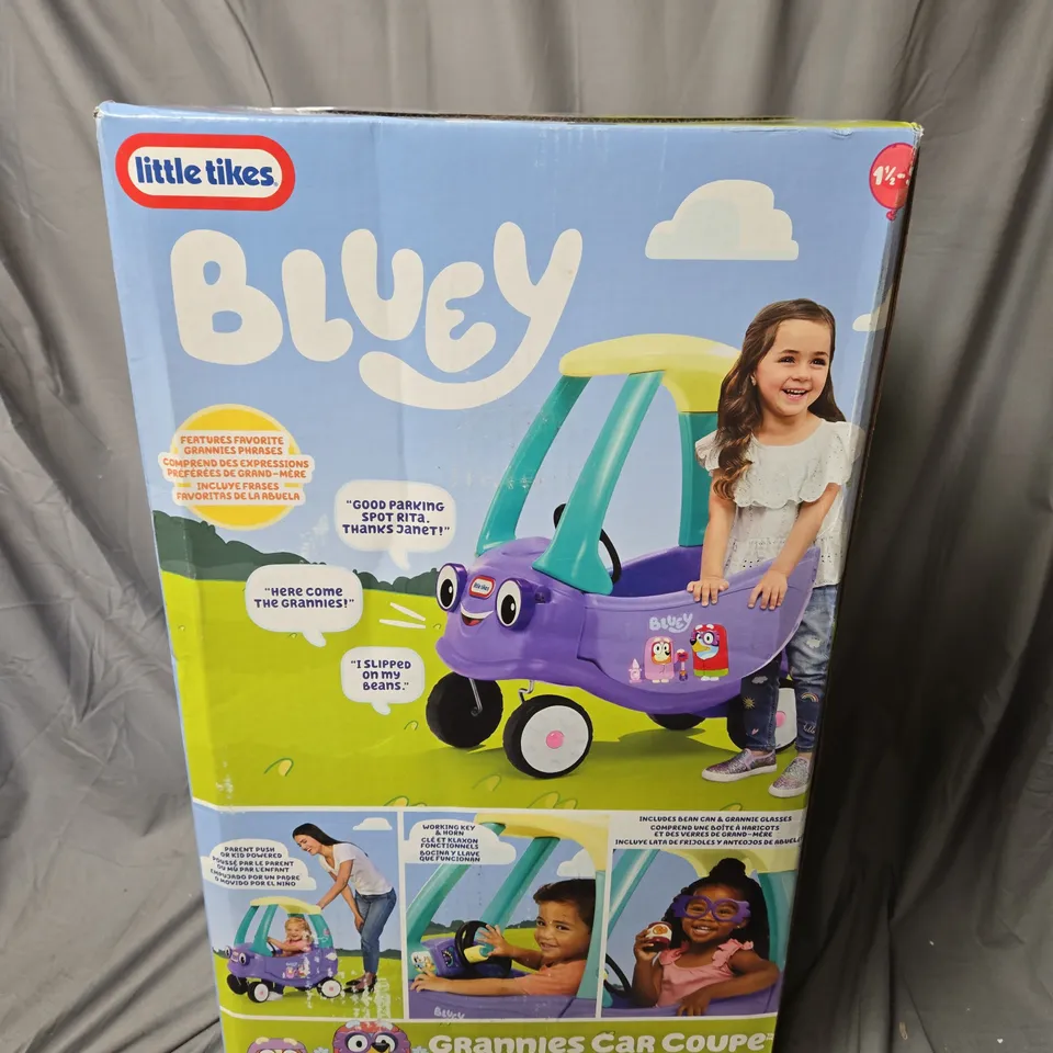 BOXED LITTLE TIKES BLUEY GRANNIE COSY COUPE 