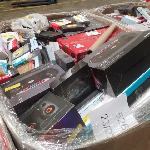 PALLET CONTAINING ASSORTED ELECTRICAL RETURNS INCLUDING BLUETOOTH CD BOOMBOX, CANON PIXMA PRINTER, WIRELESS HEADPHONES, 60W SOUNDBAR & BLUETOOTH BOOKSHELF SPEAKER