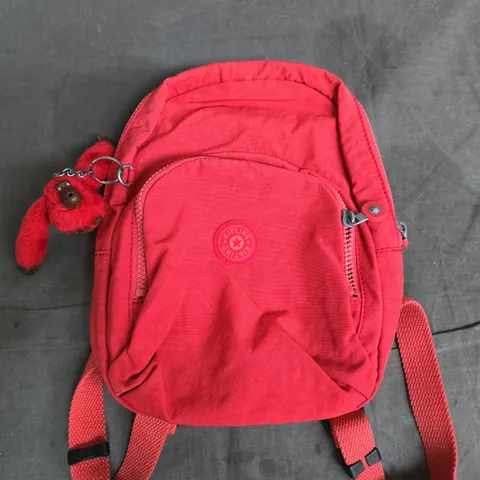 KIPLING RED MINI BACKPACK WITH KEY CHAIN