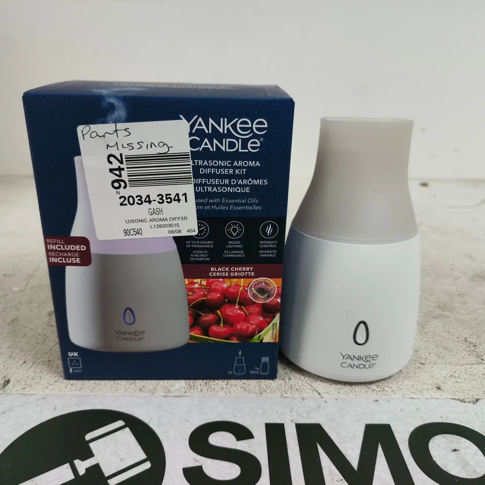 YANKEE CANDLE ULTRASONIC AROMA DIFFUSER KIT – BLACK CHERRY