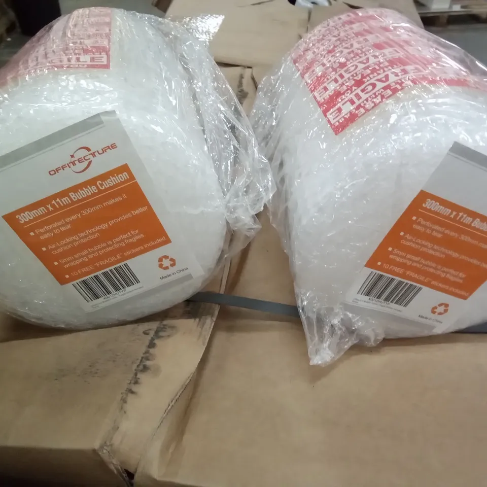 PALLET OF APPROXIMATELY 20 BOXES OF 12 OFFITECTURE 300MM BUBBLE WRAP ROLLS 