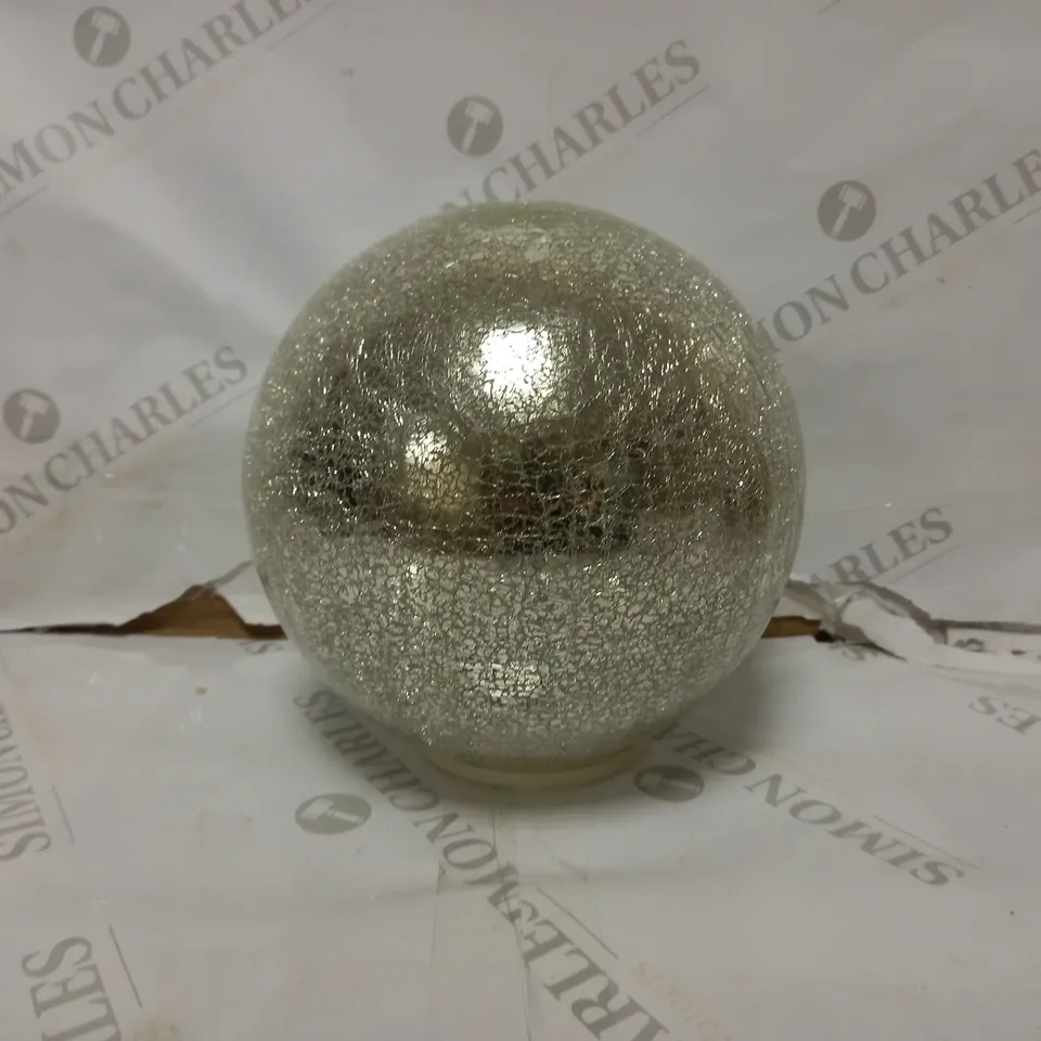 MR CHRISTMAS 8" GLASS CRACKLE SPHERE WITH ROTATING LIGHT