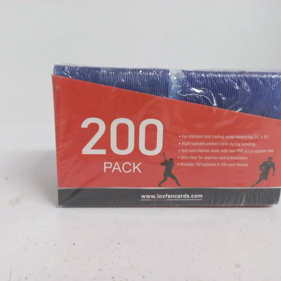 TRADING CARD PROTECTORS 3X4 – 200 PACK (100 TOPLOADERS AND 100 PENNY SLEEVES)