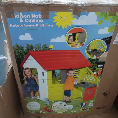 SMOBY NATURE PLAYHOUSE WITH KITCHEN - COLLECTION ONLY 