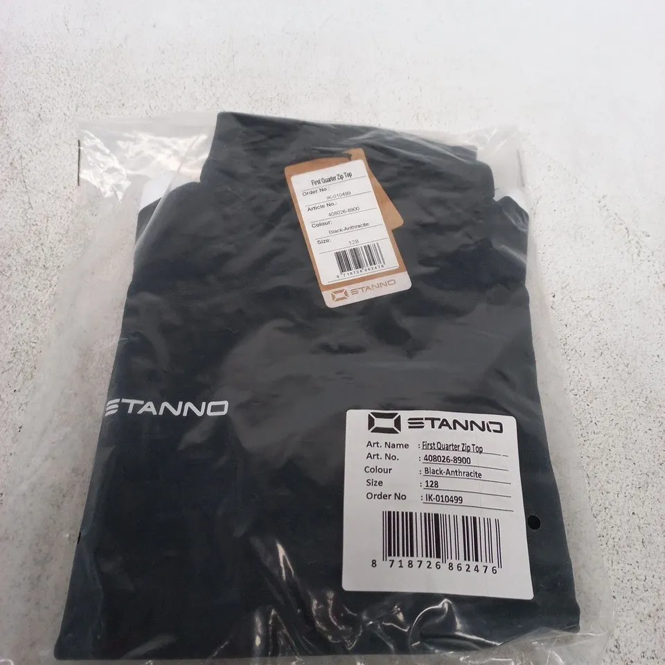 STANNO FIRST QUARTER ZIP TOP – BLACK-ANTHRACITE, SIZE 128