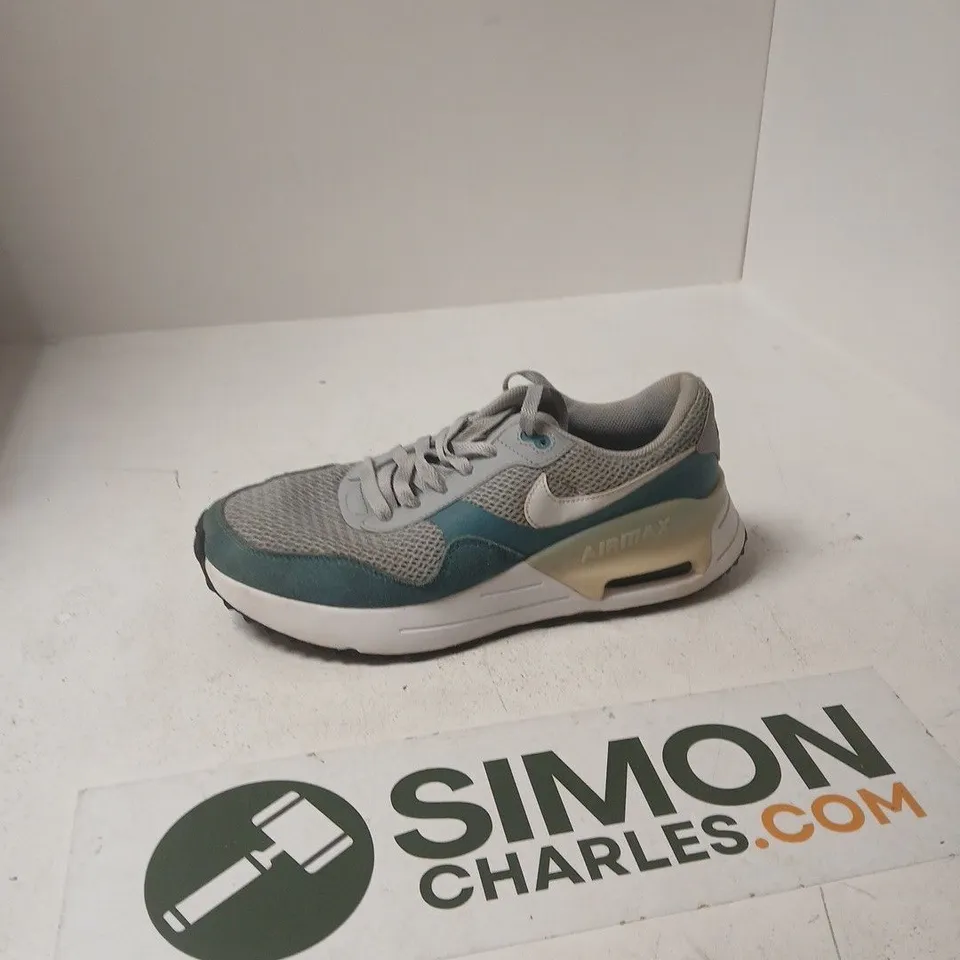 NIKE AIRMAX MEN'S RUNNING SHOES – GREY/TEAL MESH - UK 10