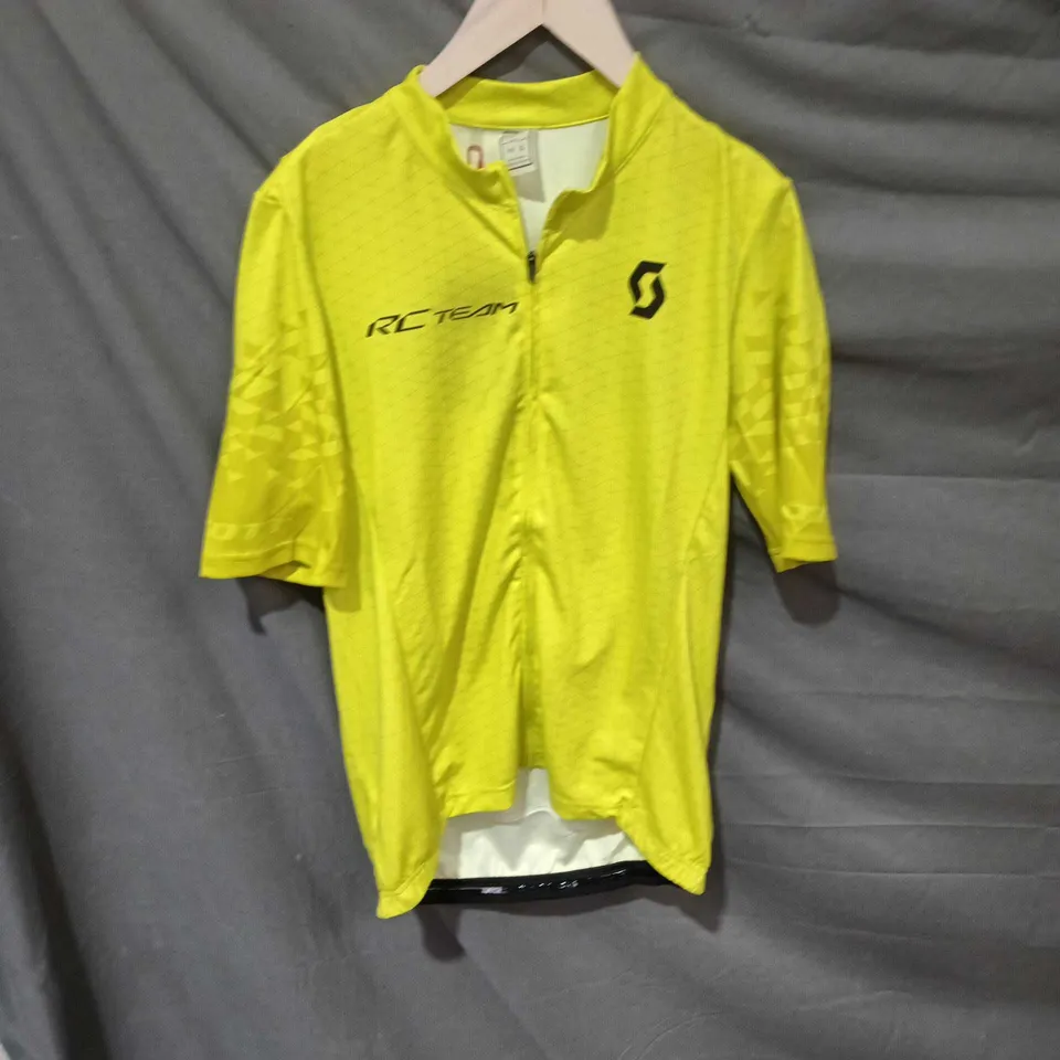 SCOTT RC TEAM CYCLING JERSEY – FLUORESCENT YELLOW, SIZE L