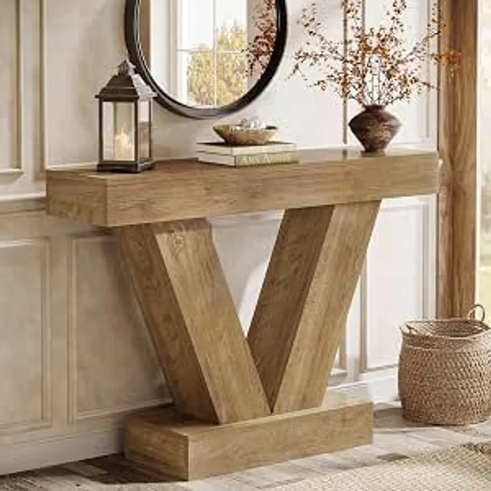BOXED TRIBESIGNS 105CM CONSOLE TABLE - BROWN (1 BOX)