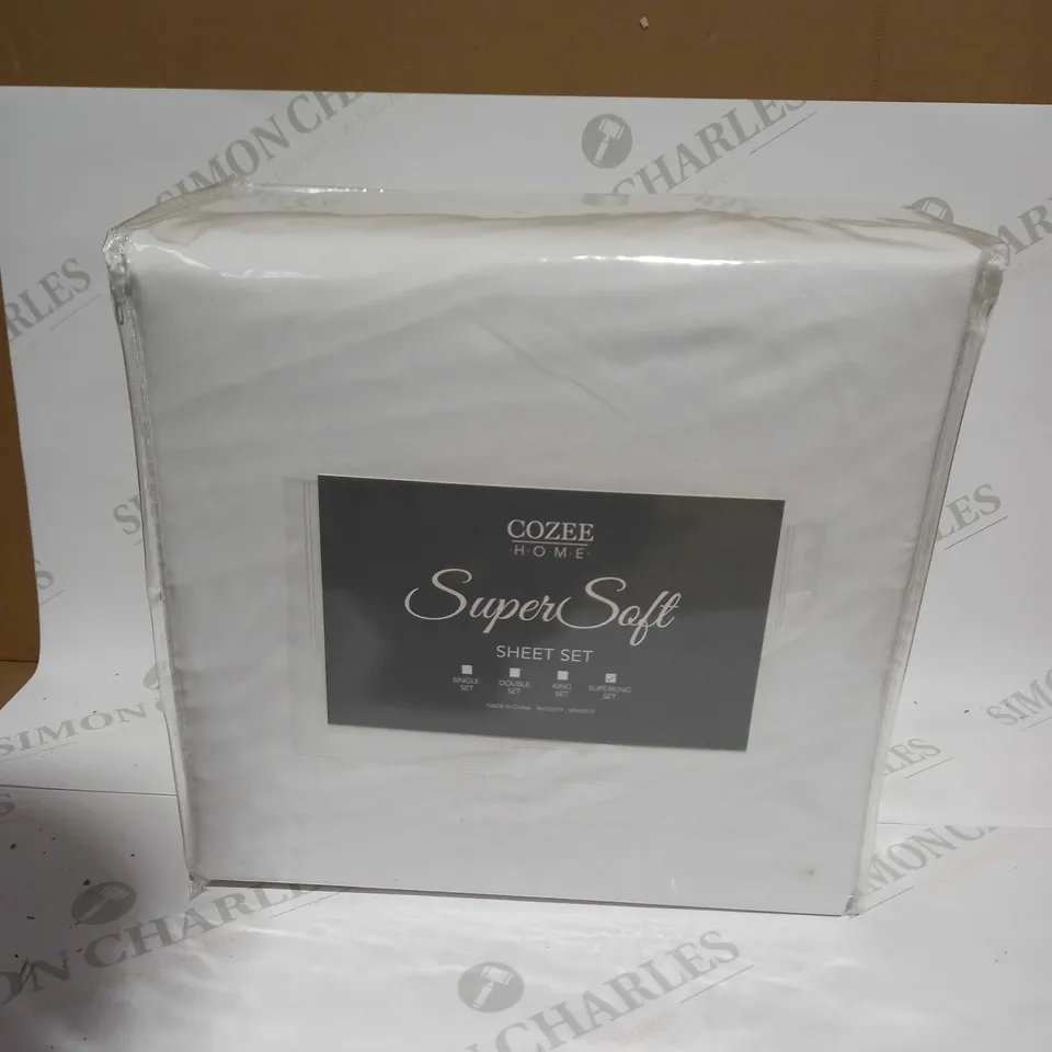 COZEE HOME SUPERSOFT SHEET SET - SUPERKING