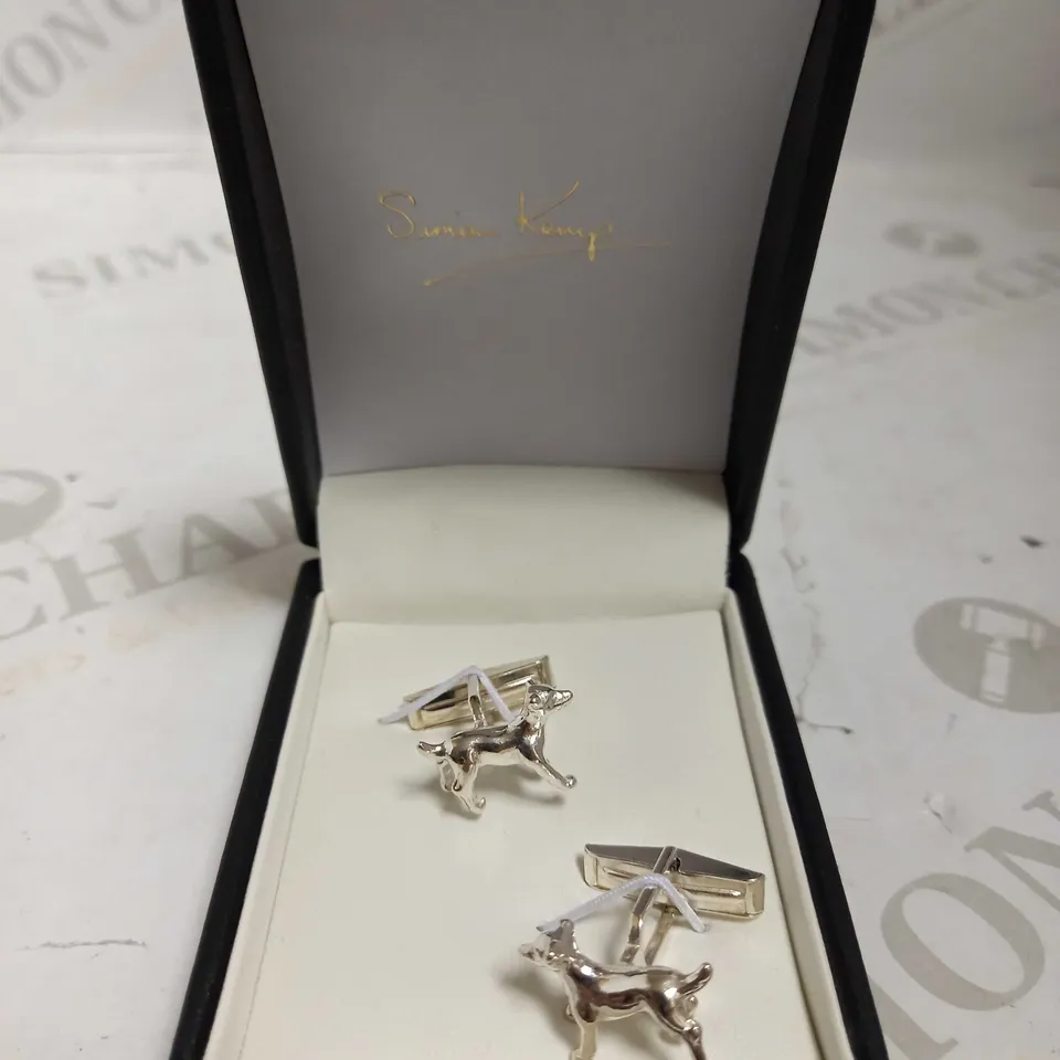 SIMON KEMP DOG CUFFLINKS