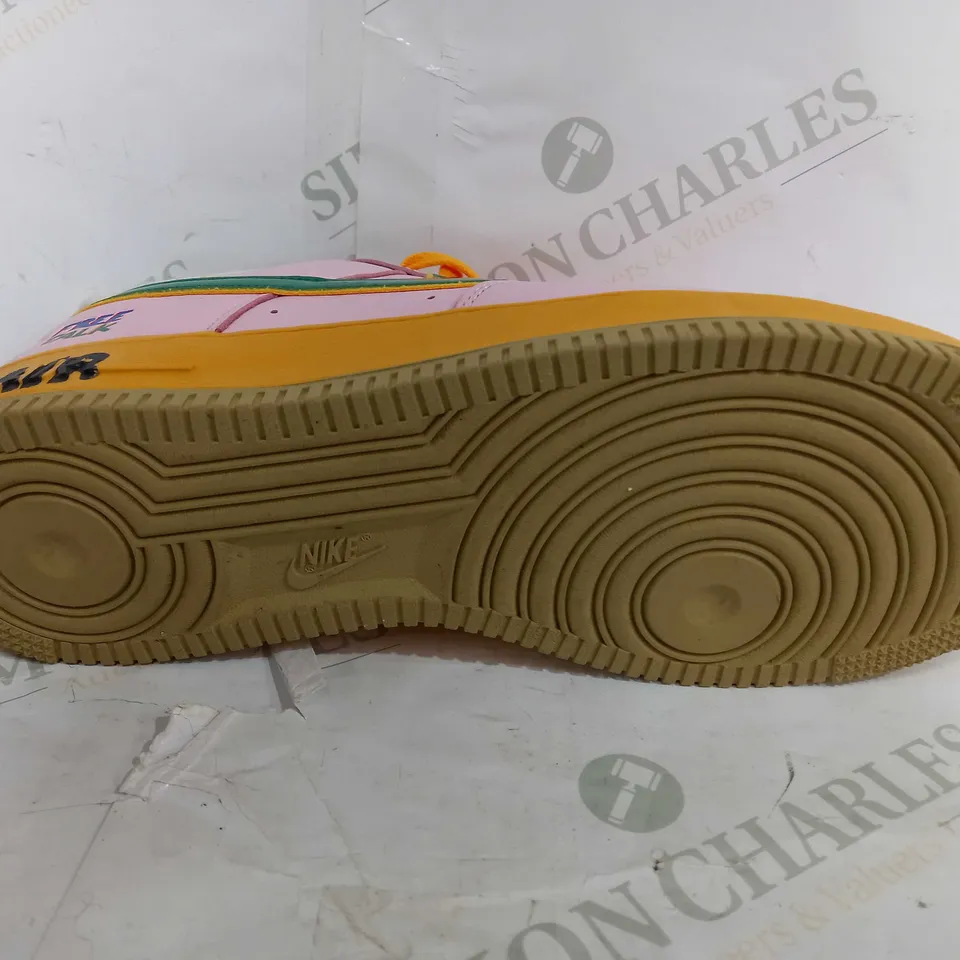 NIKE AIR FORCE 1 ANNIVERSARY EDITION SHOES - PINK/MULTICOLOUR - UK 10
