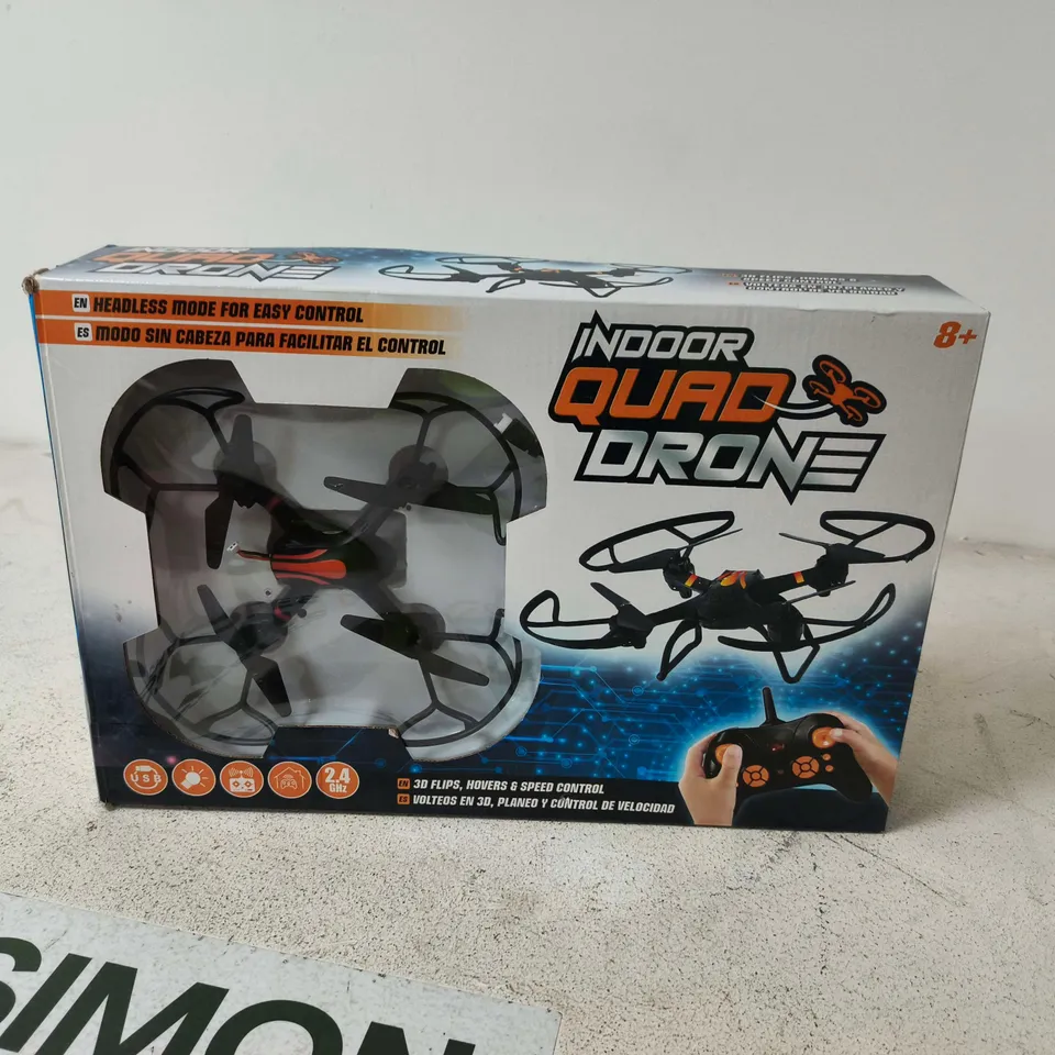 INDOOR QUAD DRONE – REMOTE CONTROL TOY (BOXED)